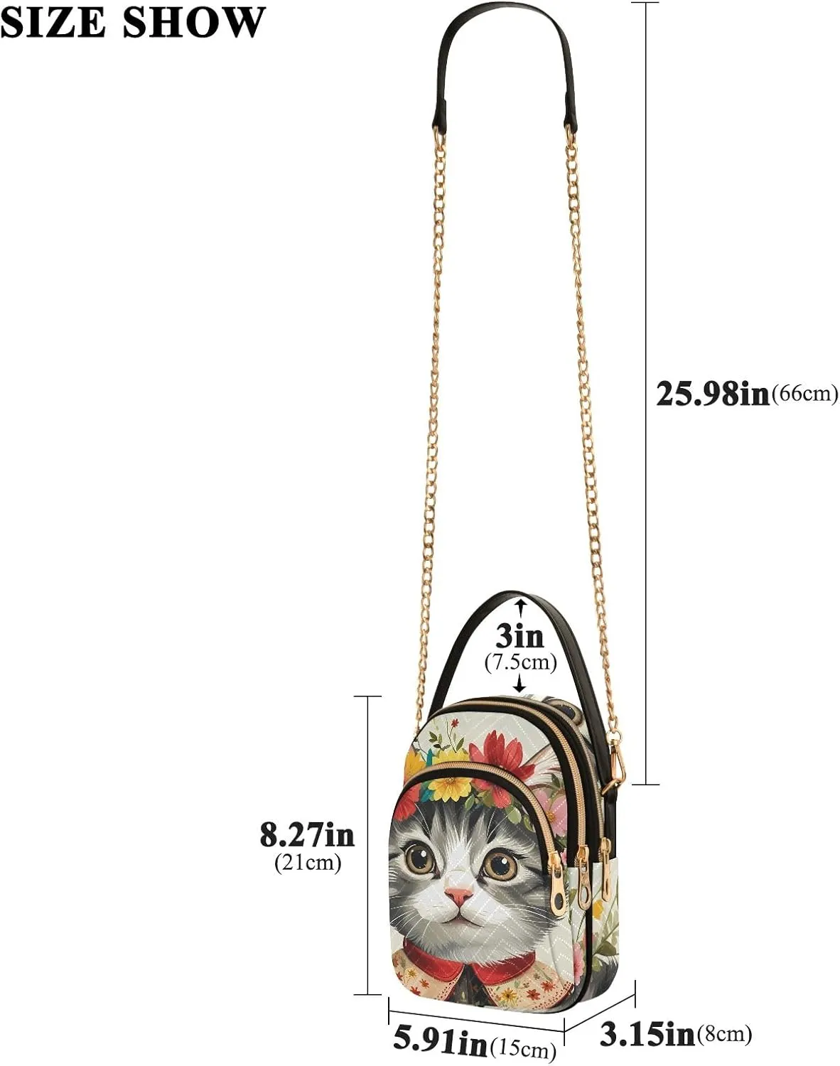 Quilted Crossbody Bag Small Shoulder Purse Women's Handbags Phone Purse with Chain