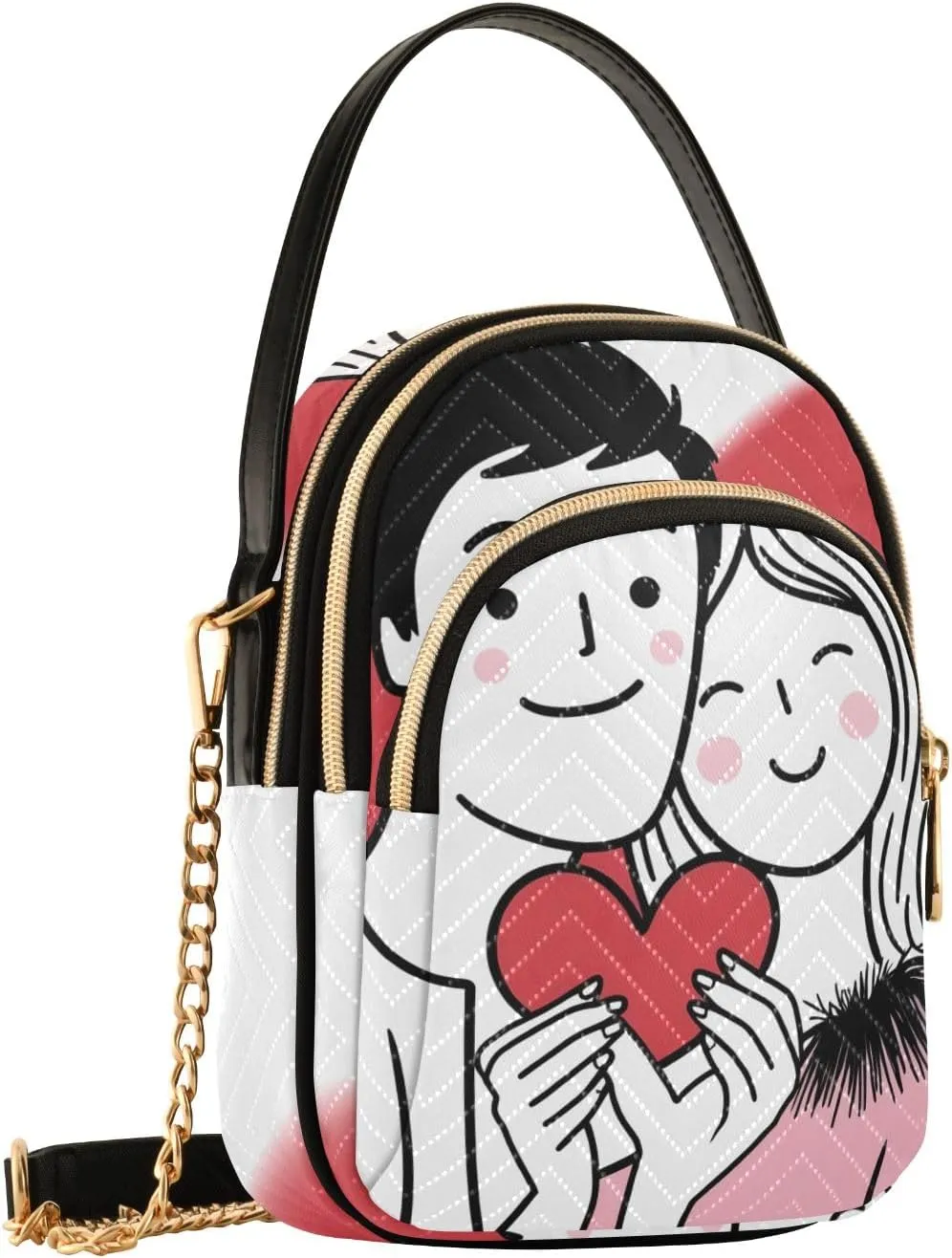 Quilted Crossbody Bag Small Shoulder Purse Women's Handbags Phone Purse with Chain