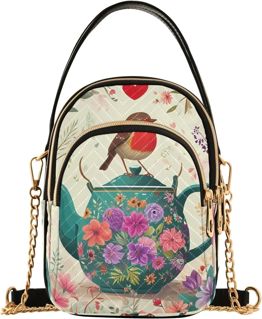 Quilted Crossbody Bag Small Shoulder Purse Women's Handbags Phone Purse with Chain