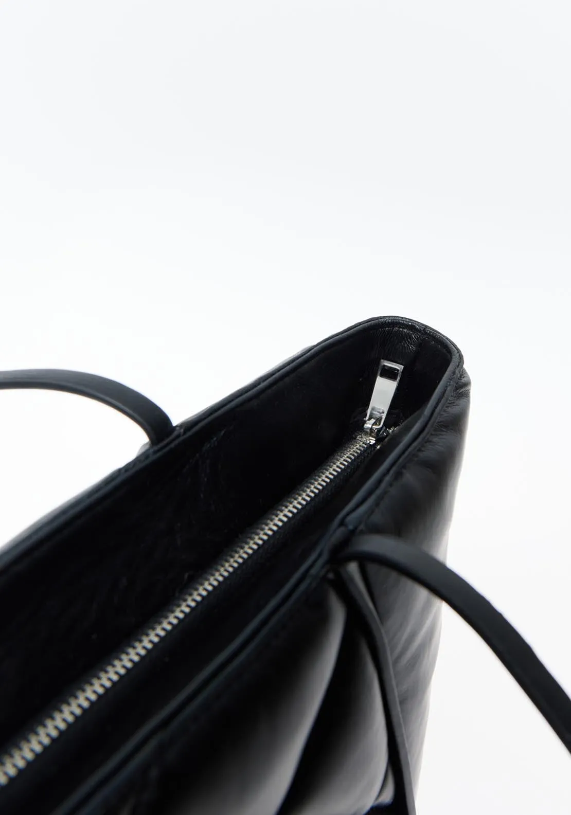 Quilted Shopper Bag - Black