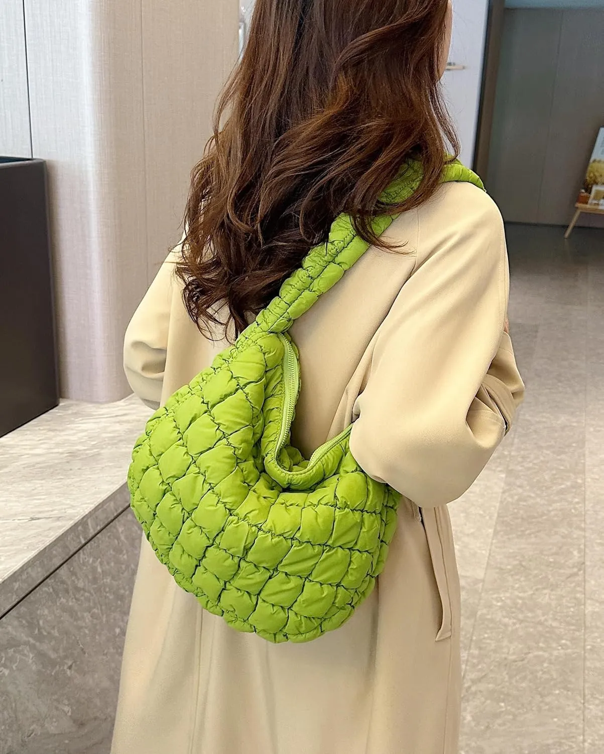 Quilted Tote Bag for Women Puffer Bag Lightweight Padding Shoulder Purse Hobo Bags Satchel Handbag Cloud Bags with Zip 2025