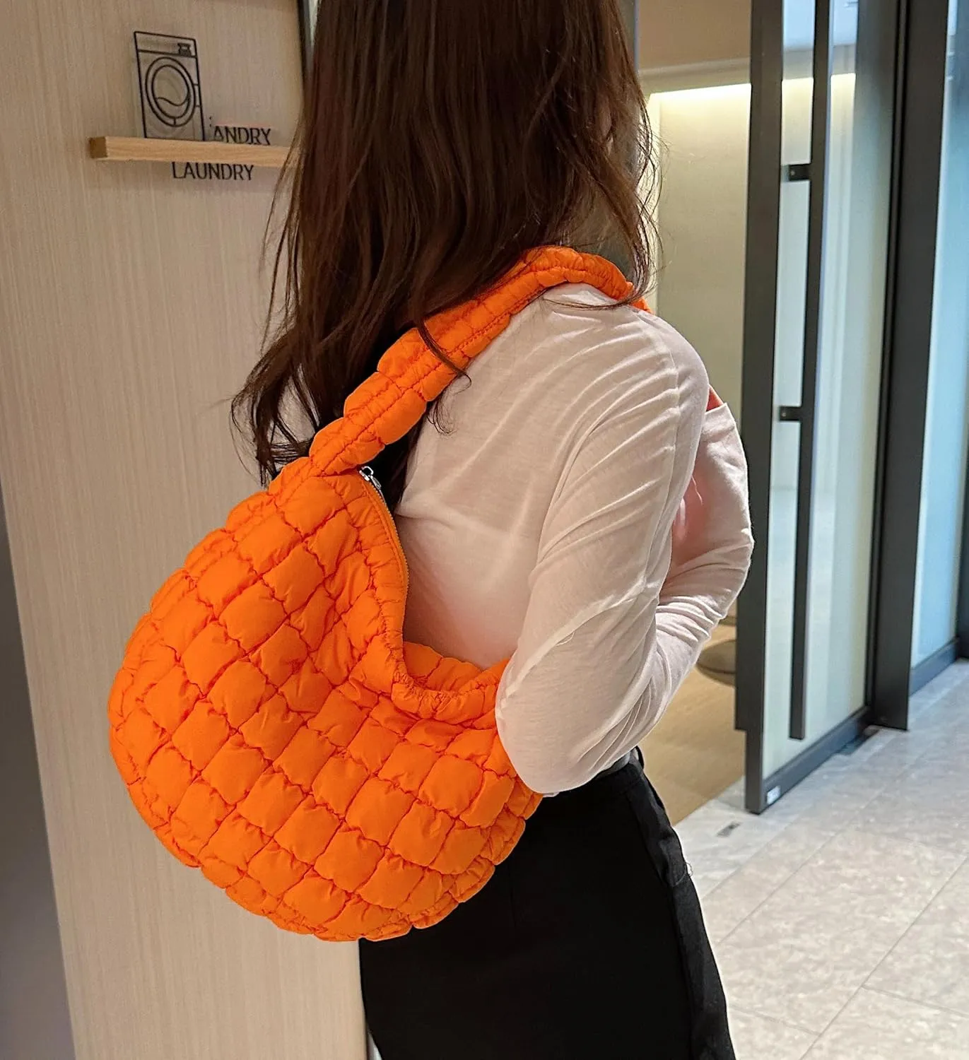 Quilted Tote Bag for Women Puffer Bag Lightweight Padding Shoulder Purse Hobo Bags Satchel Handbag Cloud Bags with Zip 2025
