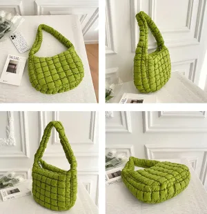 Quilted Tote Bag for Women Puffer Bag Lightweight Padding Shoulder Purse Hobo Bags Satchel Handbag Cloud Bags with Zip 2025