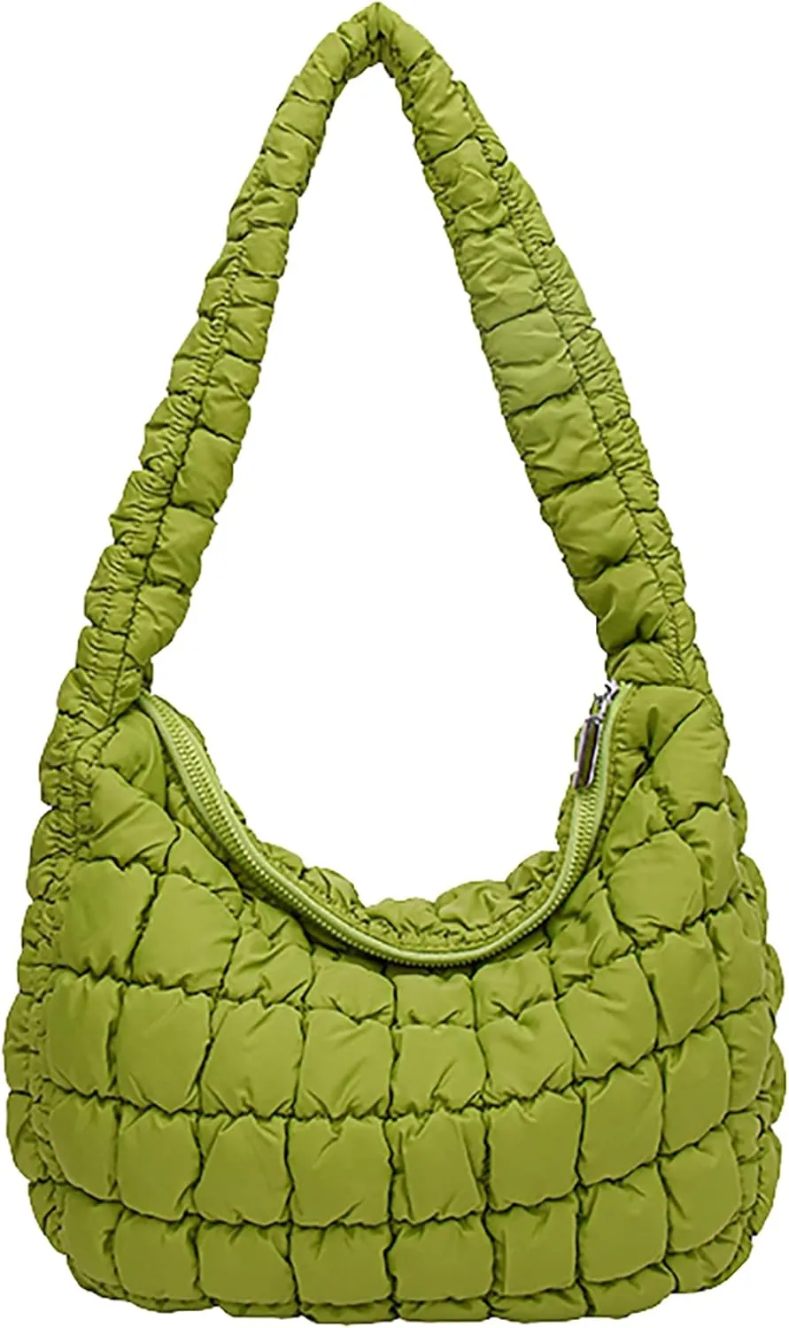 Quilted Tote Bag for Women Puffer Bag Lightweight Padding Shoulder Purse Hobo Bags Satchel Handbag Cloud Bags with Zip 2025
