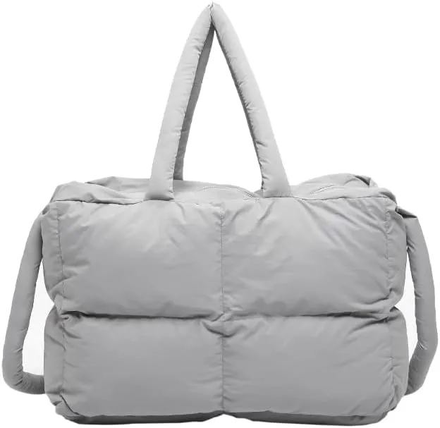 Quilted Tote Bag For Women, Puffy Purse Crossbody Puffer Bags For Women, Movement Quilted Carryall For Cute Fashion Girl