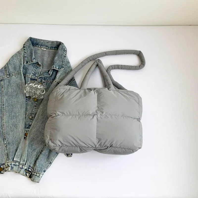 Quilted Tote Bag For Women, Puffy Purse Crossbody Puffer Bags For Women, Movement Quilted Carryall For Cute Fashion Girl