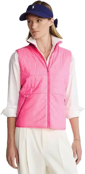 Ralph Lauren RLX Golf Women's Hybrid Mockneck Zip Vest, Neon Pink, 2XL