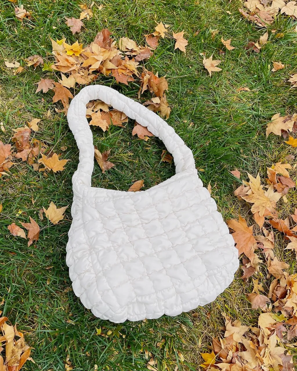Rejolly Puffer Quilted Shoulder Bag for Women Puffy Bubble Tote Bag Lightweight Nylon Handbag Padded Soft Purse