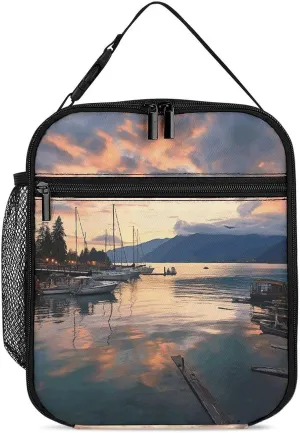 Reusable Lunch Bag for Women Men Insulated Lunch Box Evening in Vancouver Lunch Tote Bags Leakproof Cooler Bag Portable Lunch Container for Travel Picnic Office