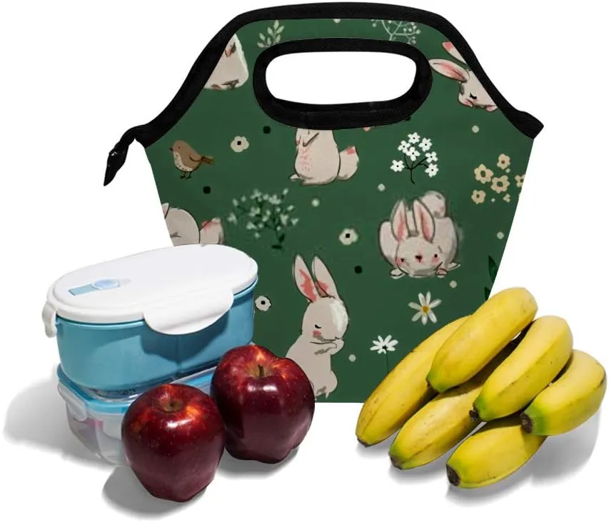 Reusable Lunch Bags Insulated Meal Prep Thermal Lunch Box Hot Cold Food Tote Leak Proof Portable Soft Bag ﻿Hares Office School Travel Camping Outdoor