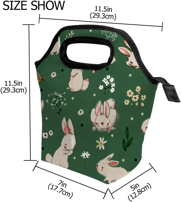 Reusable Lunch Bags Insulated Meal Prep Thermal Lunch Box Hot Cold Food Tote Leak Proof Portable Soft Bag ﻿Hares Office School Travel Camping Outdoor