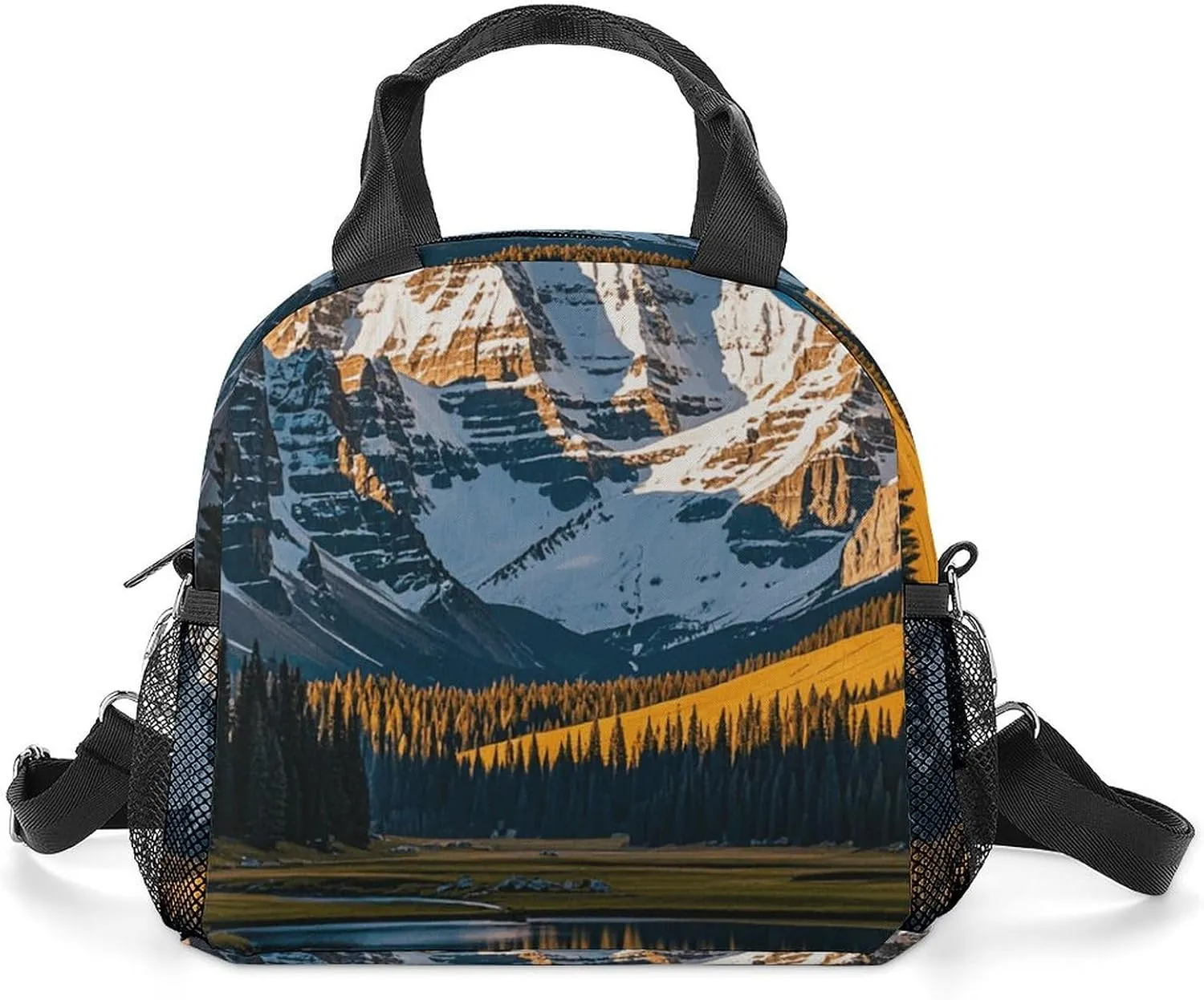 Rocky Mountain Range Lunch Bag Insulated Lunch Box for Women Reusable Lunch Tote Bag Leakproof Cooler Tote Bag Large Capacity Lunch Container for Work Office Picnic Travel