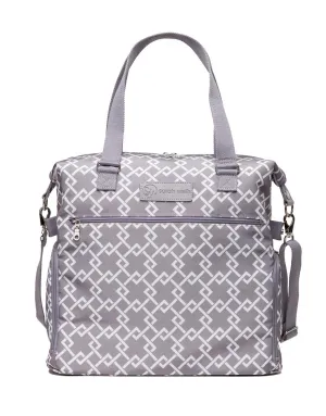 Sarah Wells Lizzy Breast Pump Bag - Compatible with Spectra, Medela, and More - Insulated Cooler Pocket (Grey)