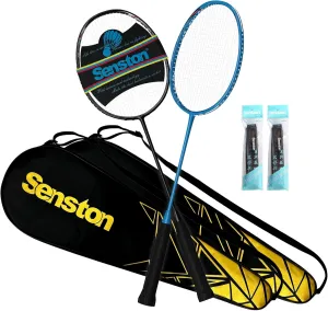 Senston Badminton Racquet Lightweight Professional Full Carbon-Fiber 5U Badminton Rackets Set with Grip