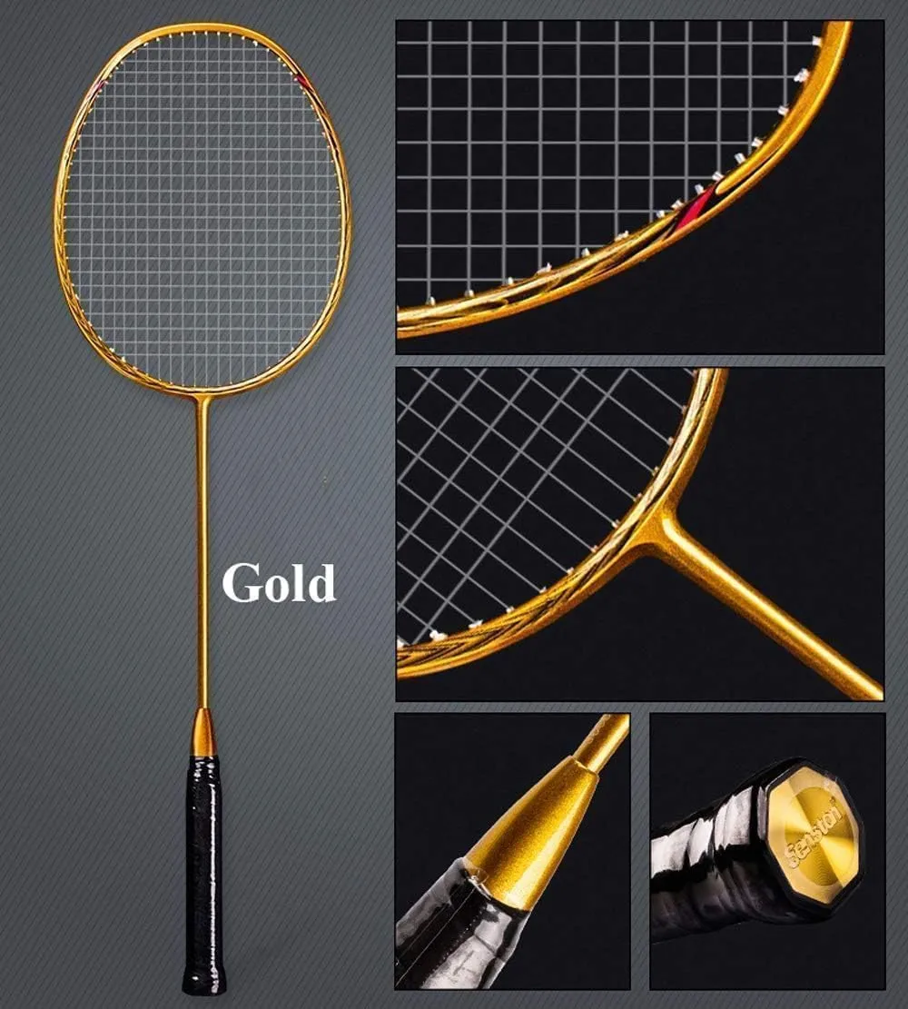 Senston N80 Badminton Racket Carbon-Fiber Badminton Racquet, Single Professional Badminton Racket 5U