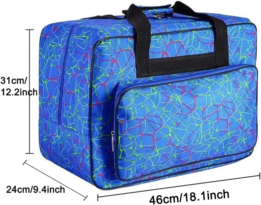 Sewing Machine Carrying Case Tote Bag, Nylon Carry Bag, Padded Storage Cover Carrying Case with Pockets and Handles, Suitable for Most Standard Singer, Brother, Janome