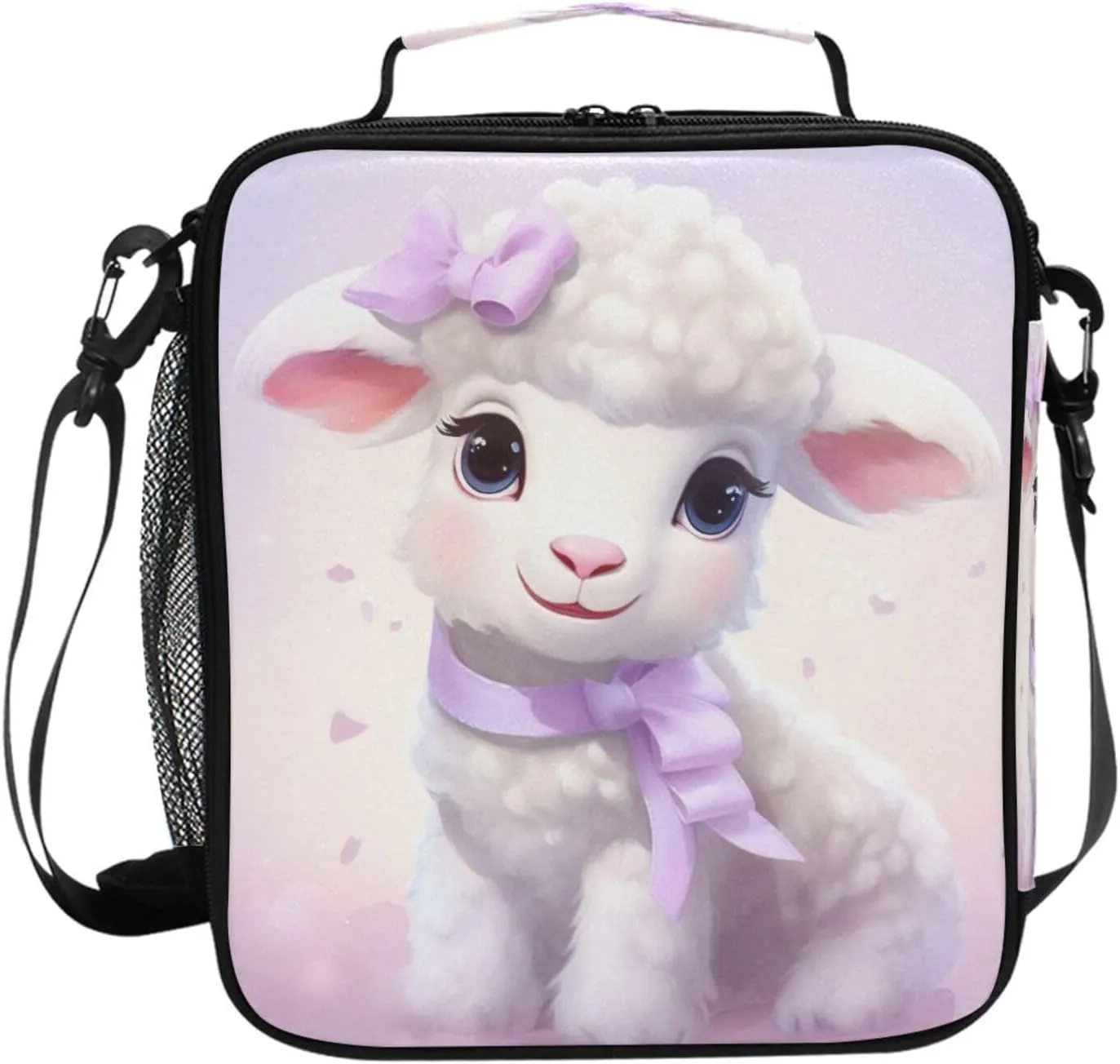 Sheep Cute Lunch Box Bag Large for Boys Girls Kid Insulated Lunch Bags Food Container Reusable Lunchbox Lunchbag with Adjustable Shoulder Strap for Women Men Office Picnic School