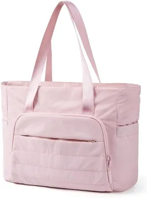 Shoulder Handbag，Quilted Shoulder Bag with Multiple Pockets for Women Lightweight Large Handbag with Mat Strap for Travel Work Gym