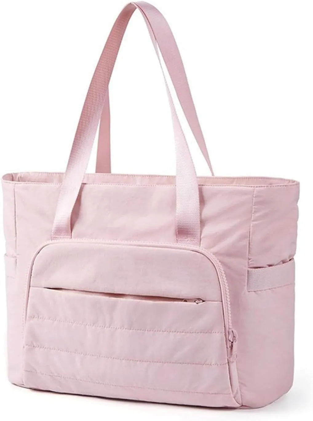 Shoulder Handbag，Quilted Shoulder Bag with Multiple Pockets for Women Lightweight Large Handbag with Mat Strap for Travel Work Gym