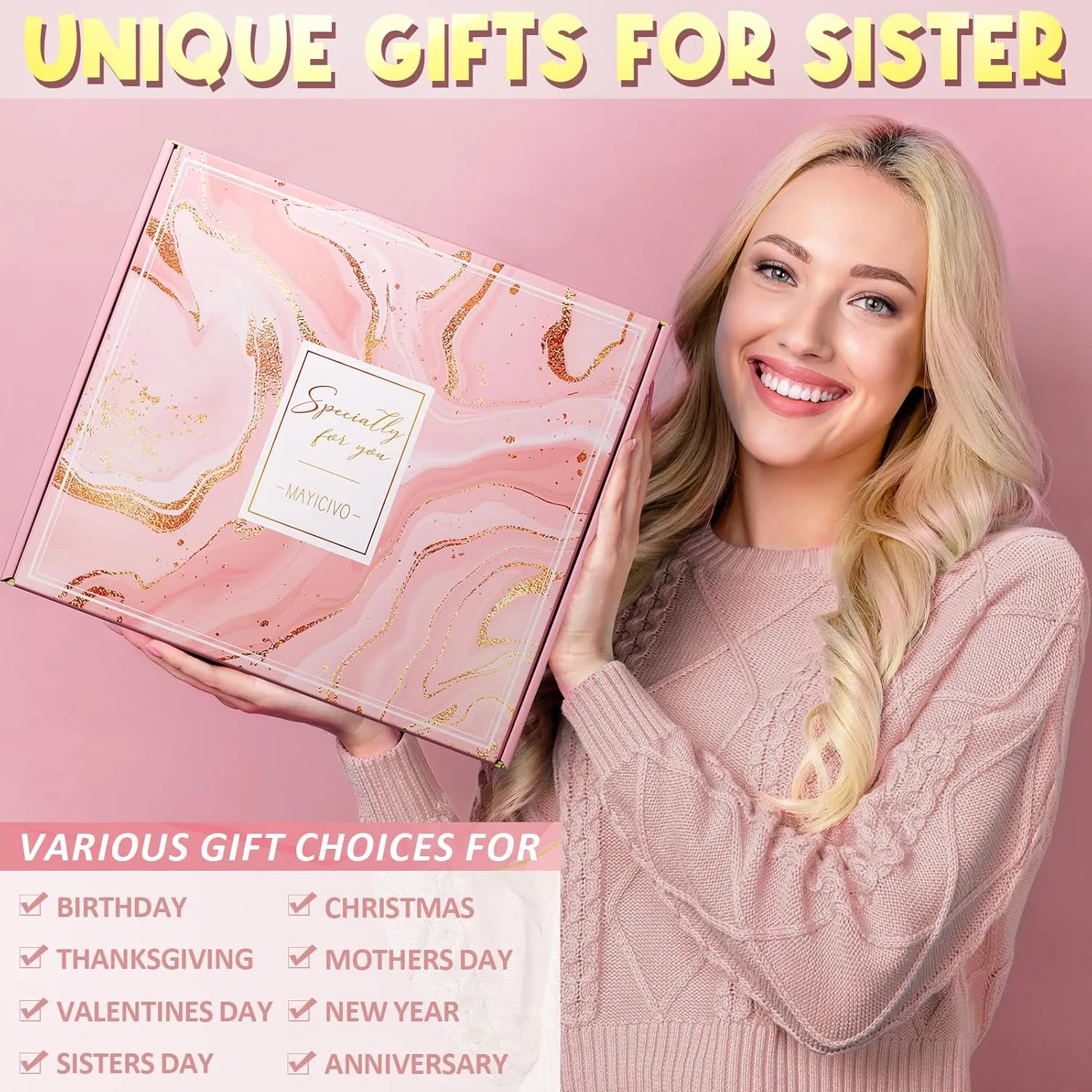Sisters Gifts from Sister Mothers Day Gifts for Sister from Brother, Best Sisters Birthday Gift Ideas for Bestie Bff, Funny Friendship Gift for Women Sis Unique Retro Basket w/Canvas Tote Bag