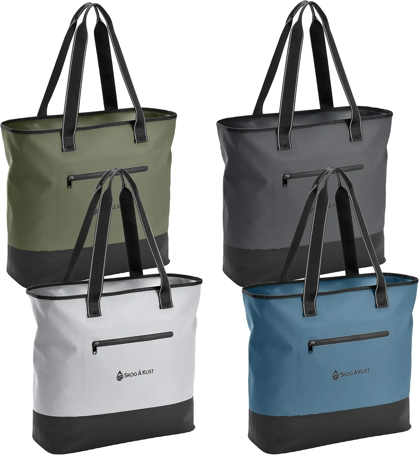 Skog Å Kust ToteSak Waterproof Tote Beach Bag with Airtight Zipper