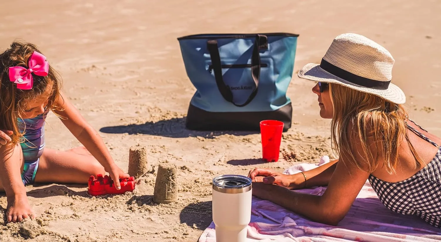 Skog Å Kust ToteSak Waterproof Tote Beach Bag with Airtight Zipper
