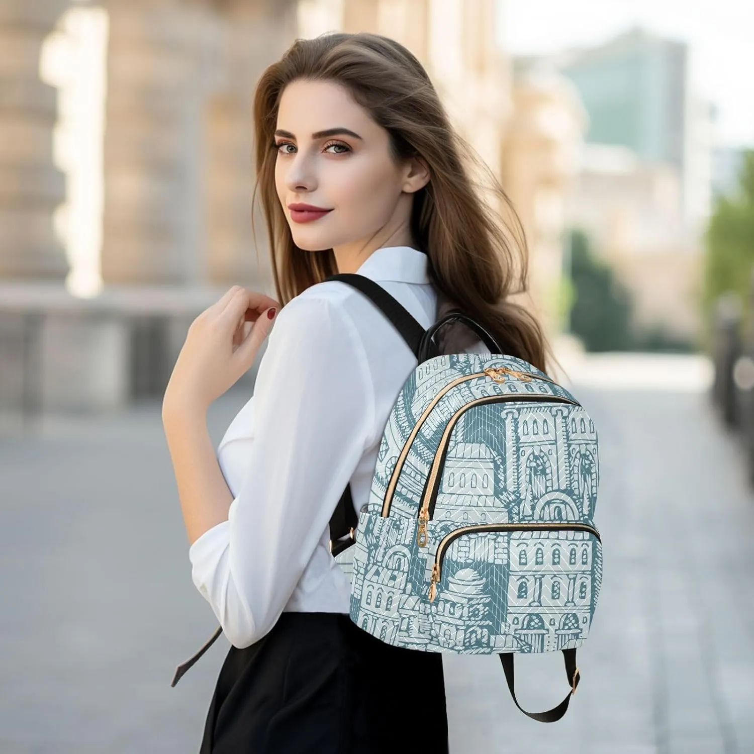 Small Backpack for Women Quilted Backpack Fashion Shoulder Bag Casual Daypack(Pattren 3)