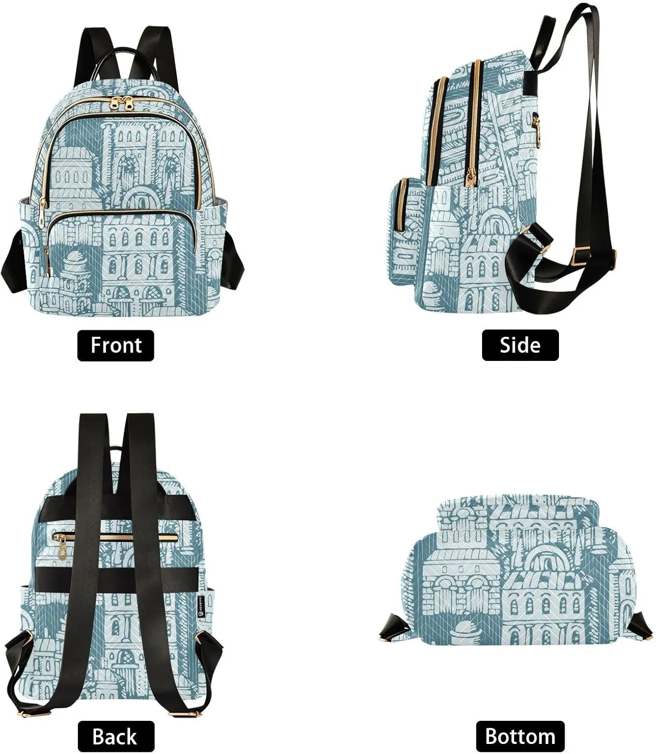 Small Backpack for Women Quilted Backpack Fashion Shoulder Bag Casual Daypack(Pattren 3)