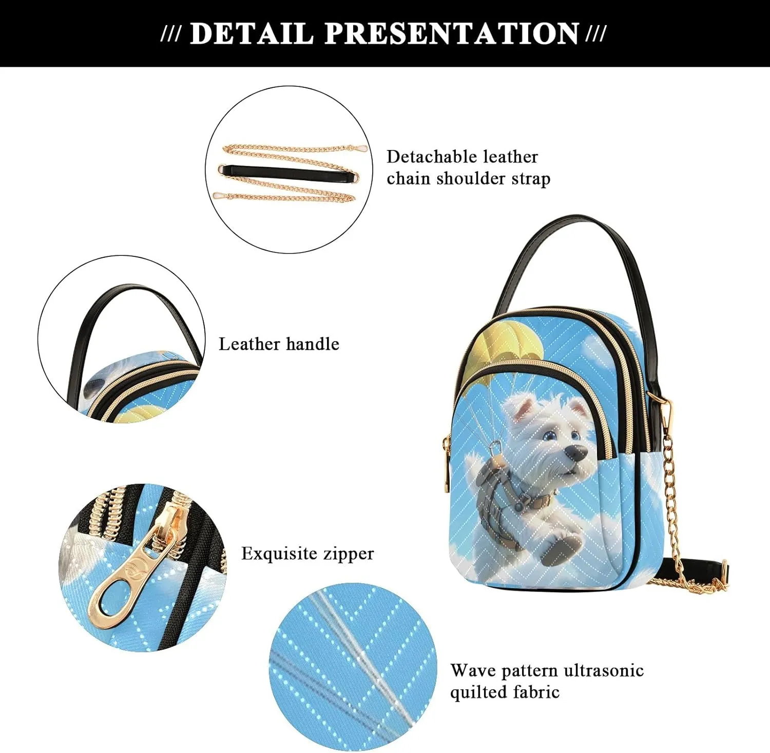 Small Handbag Crossbody Bag for Women Quilted Bags Shoulder Purse Phone Wallet Chain Bag