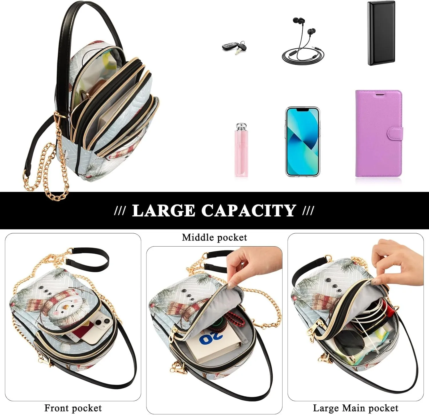 Small Shoulder Bags for Women Purse with Chain