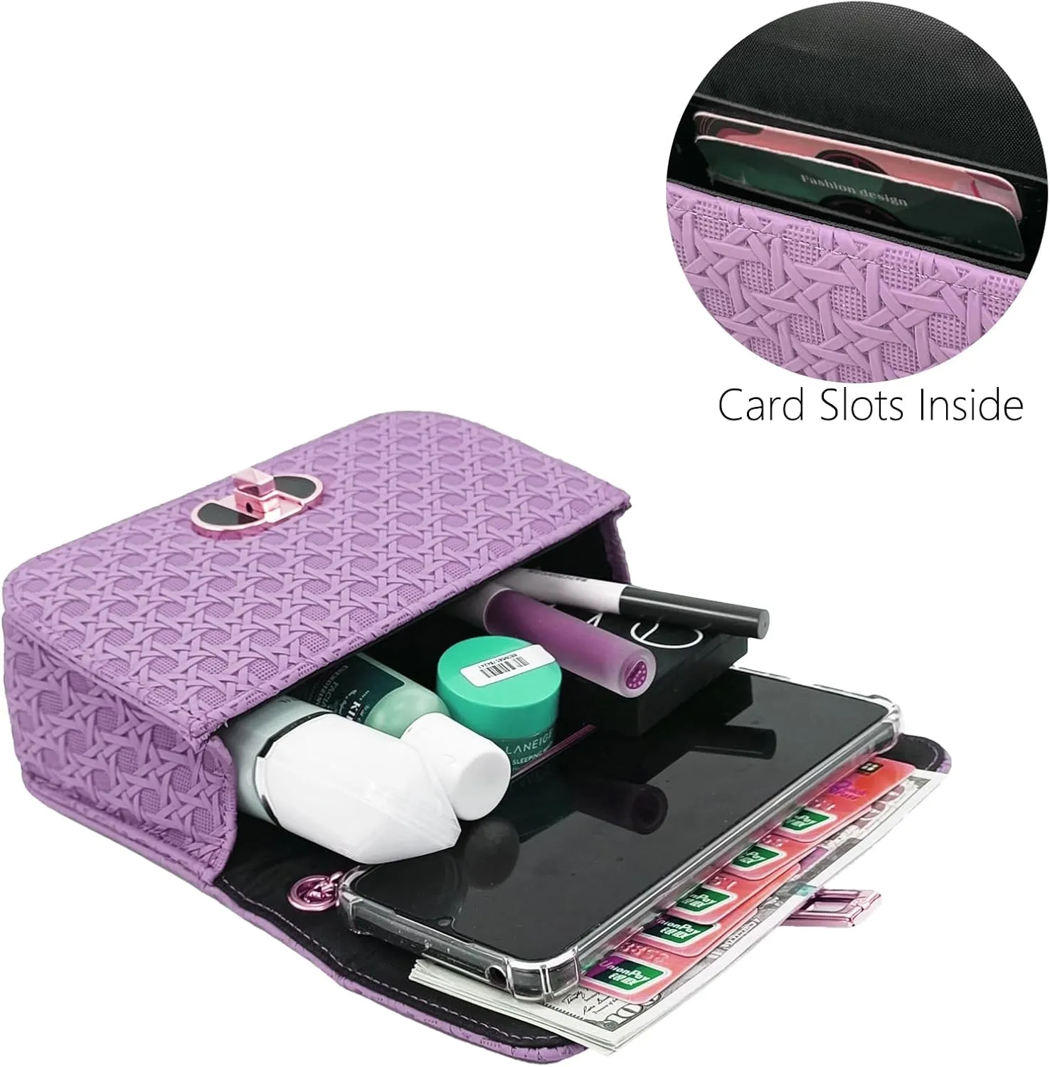 Small Shoulder Bags for Women with Chain Strap,Mini Quilted Embroidery Purses for Women