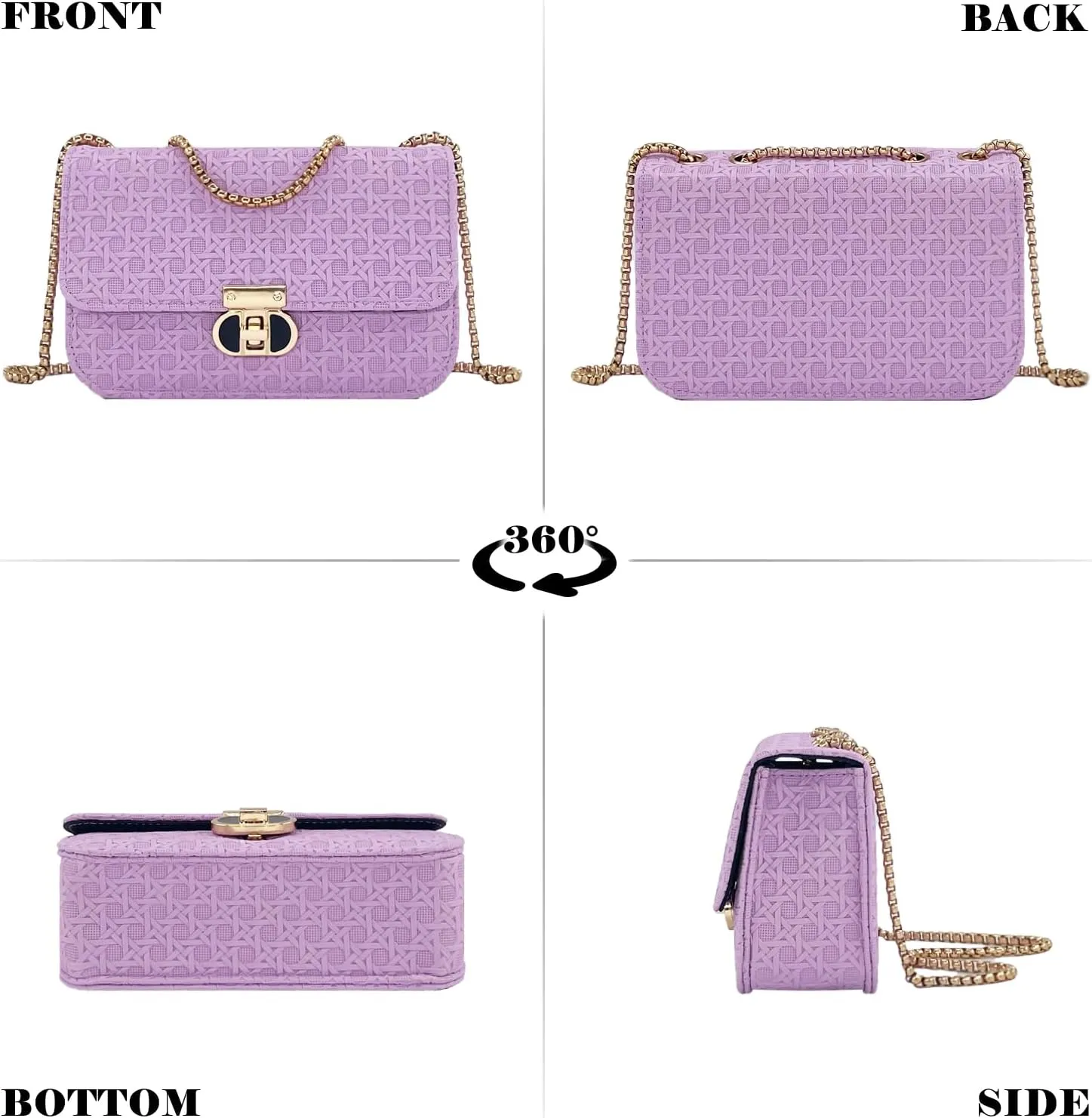 Small Shoulder Bags for Women with Chain Strap,Mini Quilted Embroidery Purses for Women
