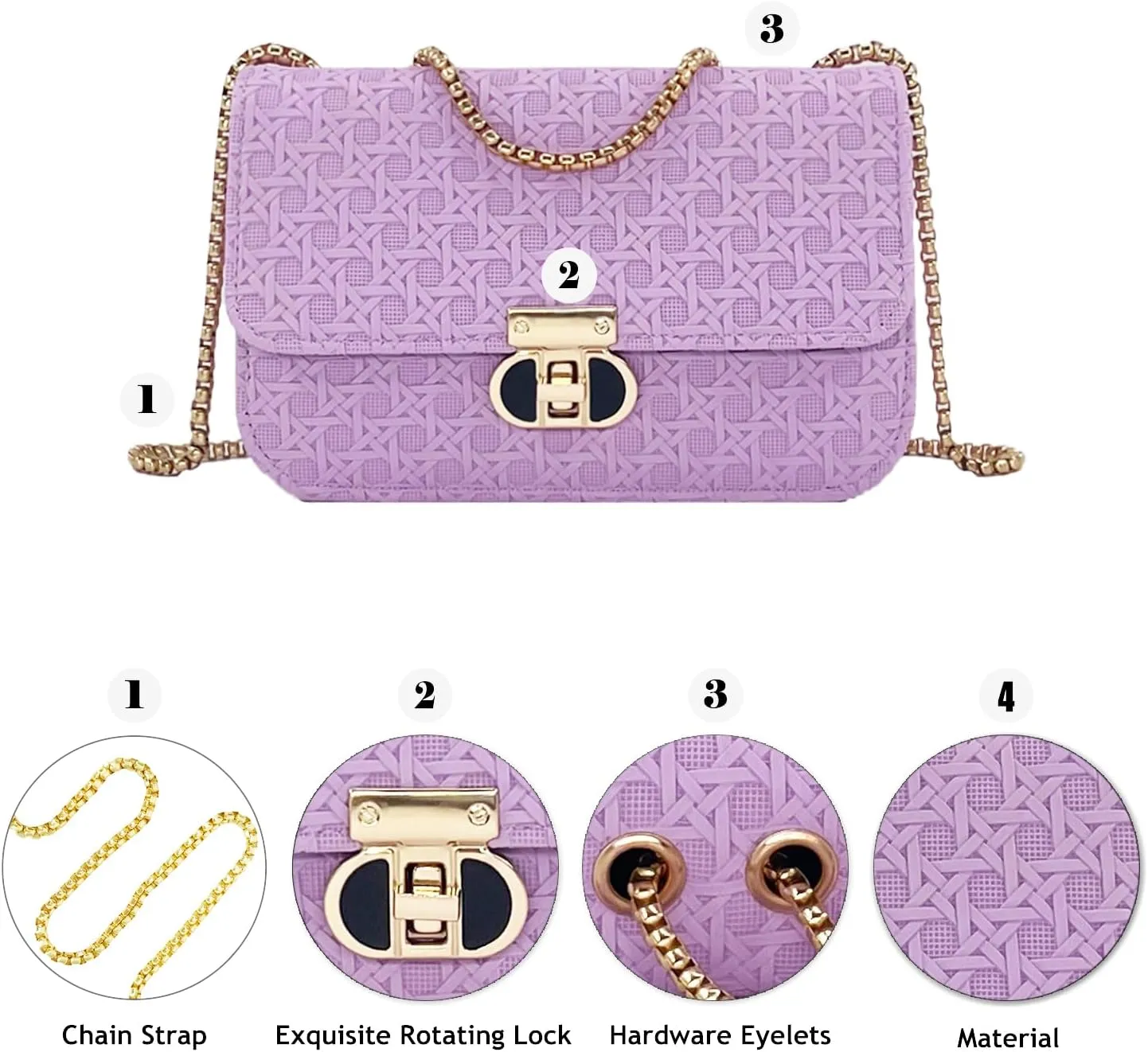 Small Shoulder Bags for Women with Chain Strap,Mini Quilted Embroidery Purses for Women