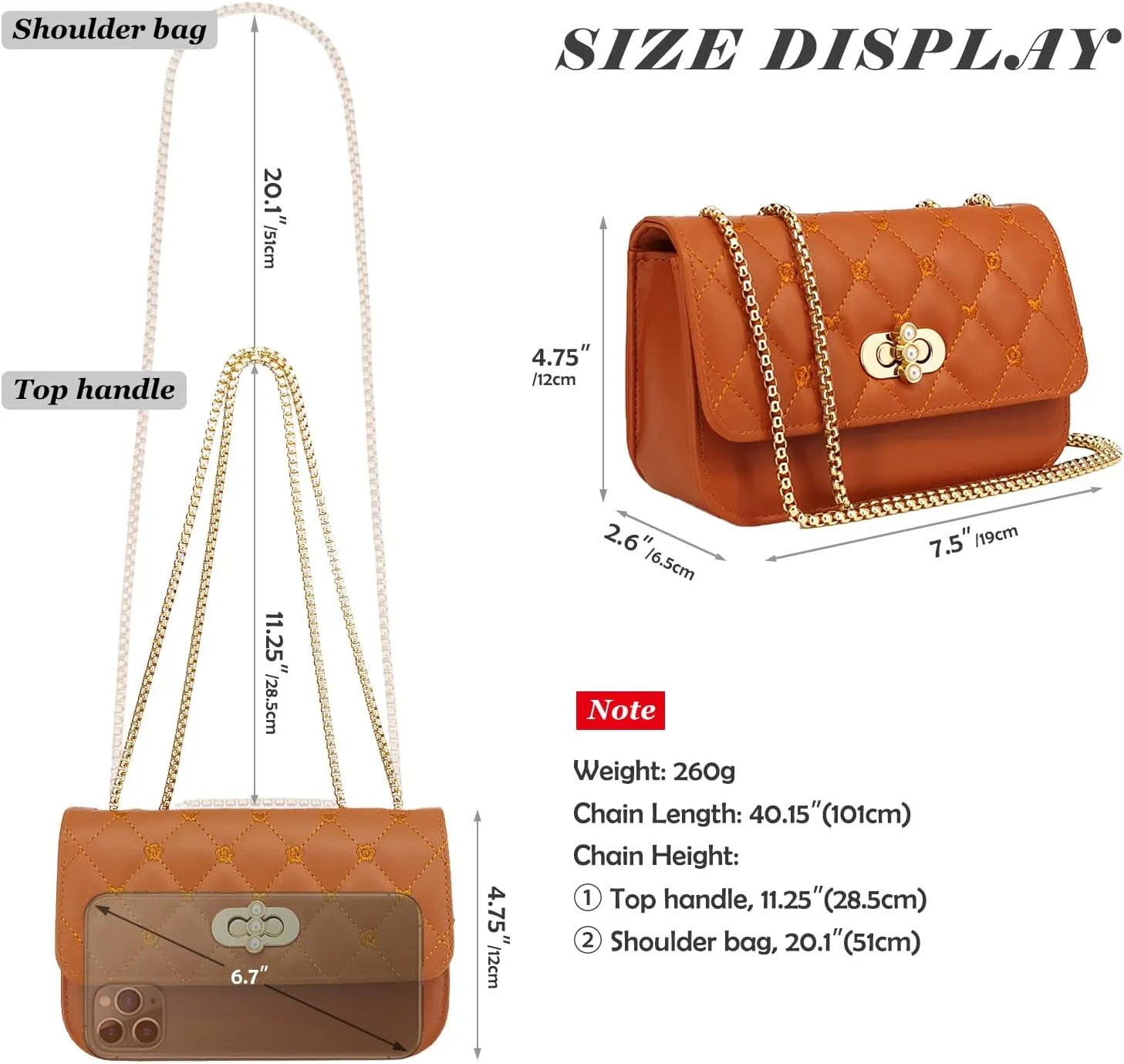 Small Shoulder Bags for Women with Chain Strap,Mini Quilted Embroidery Purses for Women