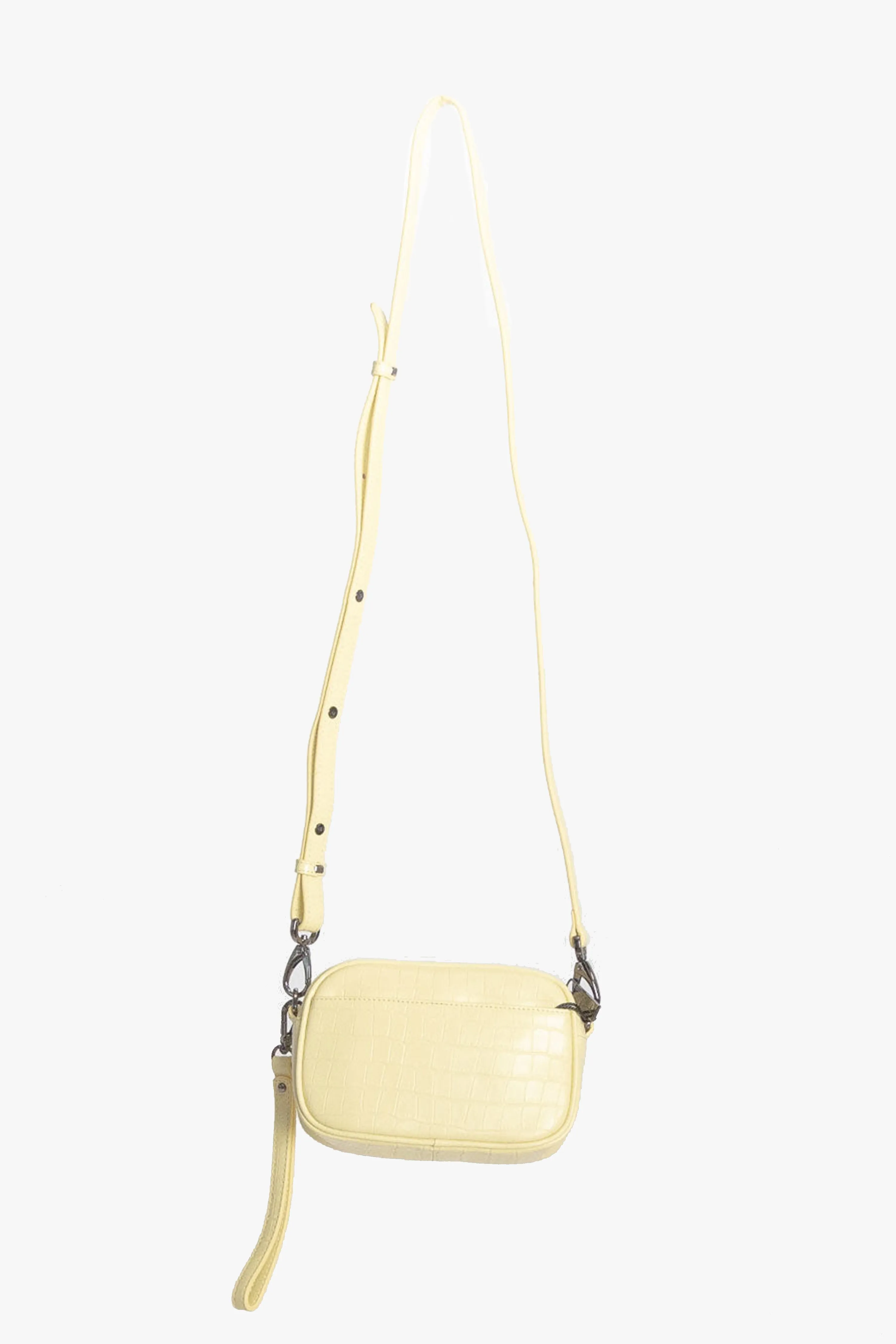 Small Times Sunflower Croc Leather Bag