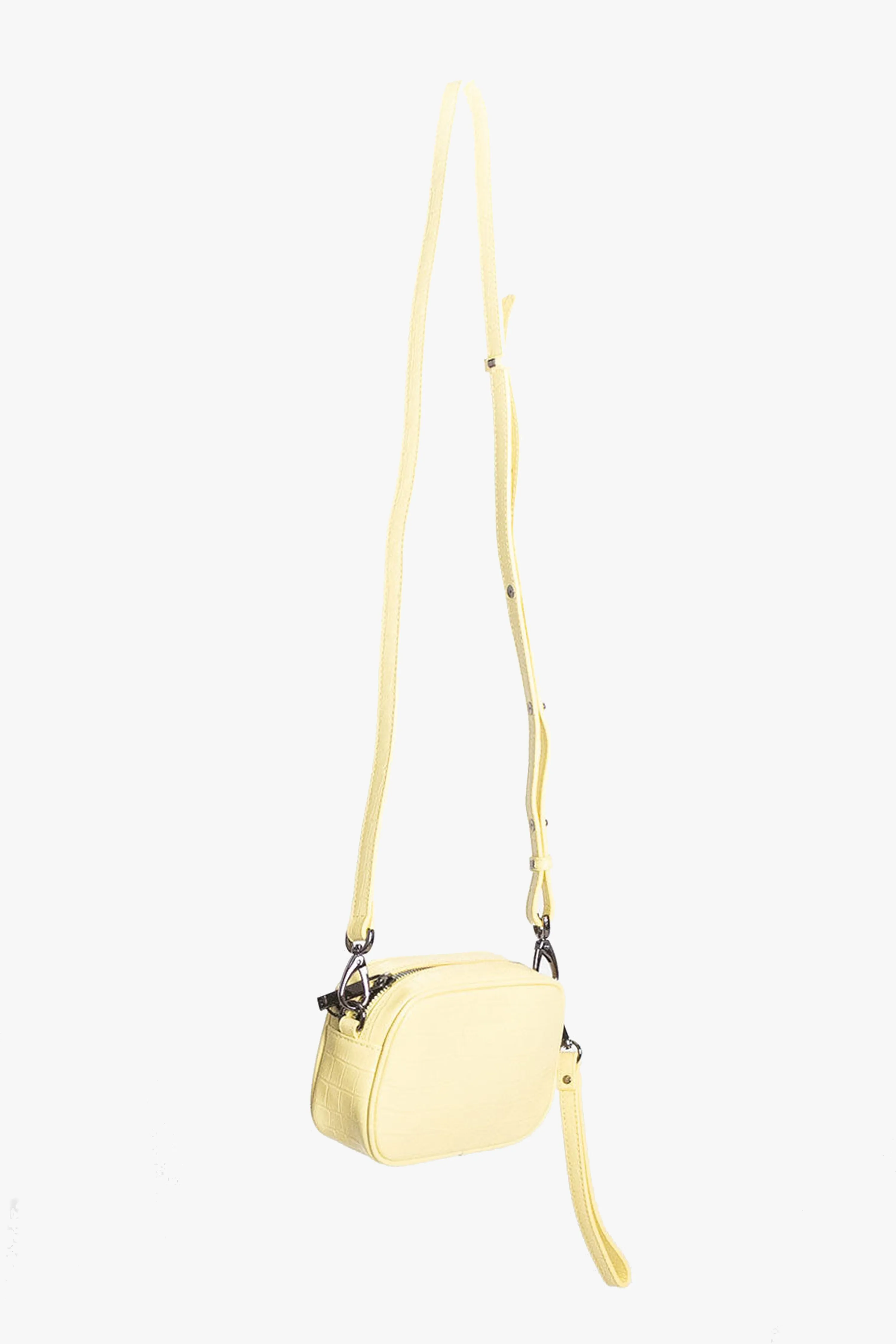 Small Times Sunflower Croc Leather Bag