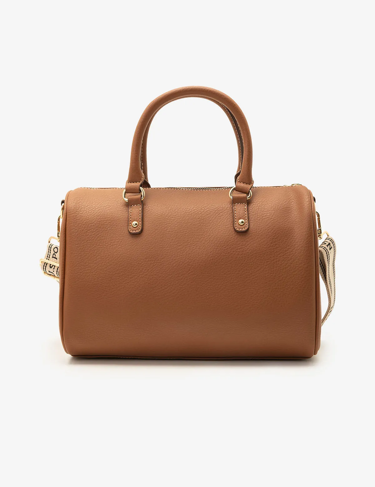 SOLID SWIFTY SATCHEL BAG WITH CROSSBODY STRAP