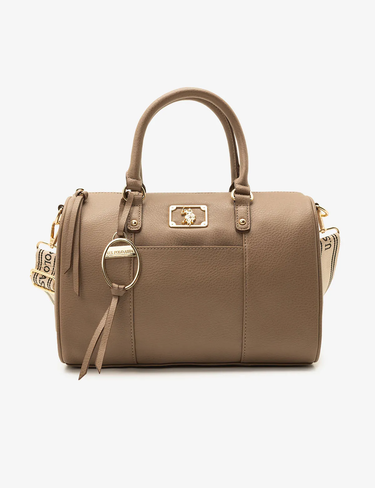 SOLID SWIFTY SATCHEL BAG WITH CROSSBODY STRAP