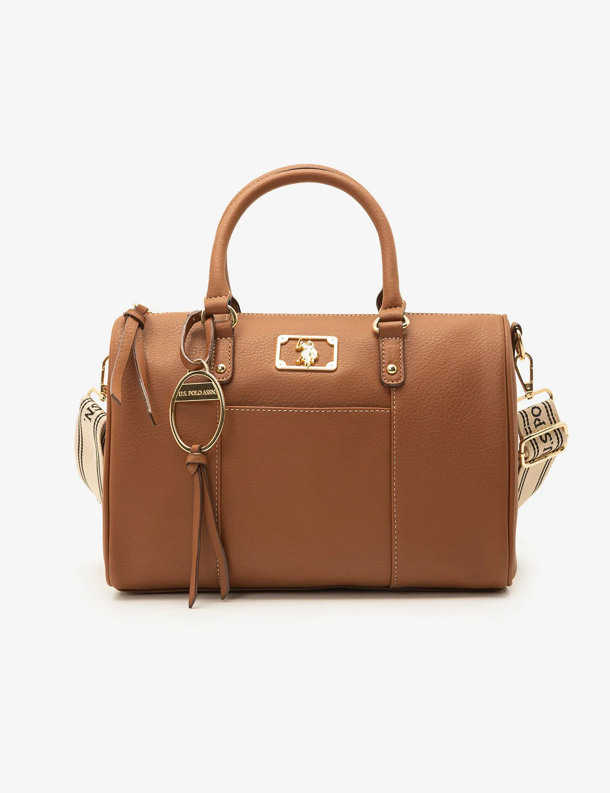 SOLID SWIFTY SATCHEL BAG WITH CROSSBODY STRAP