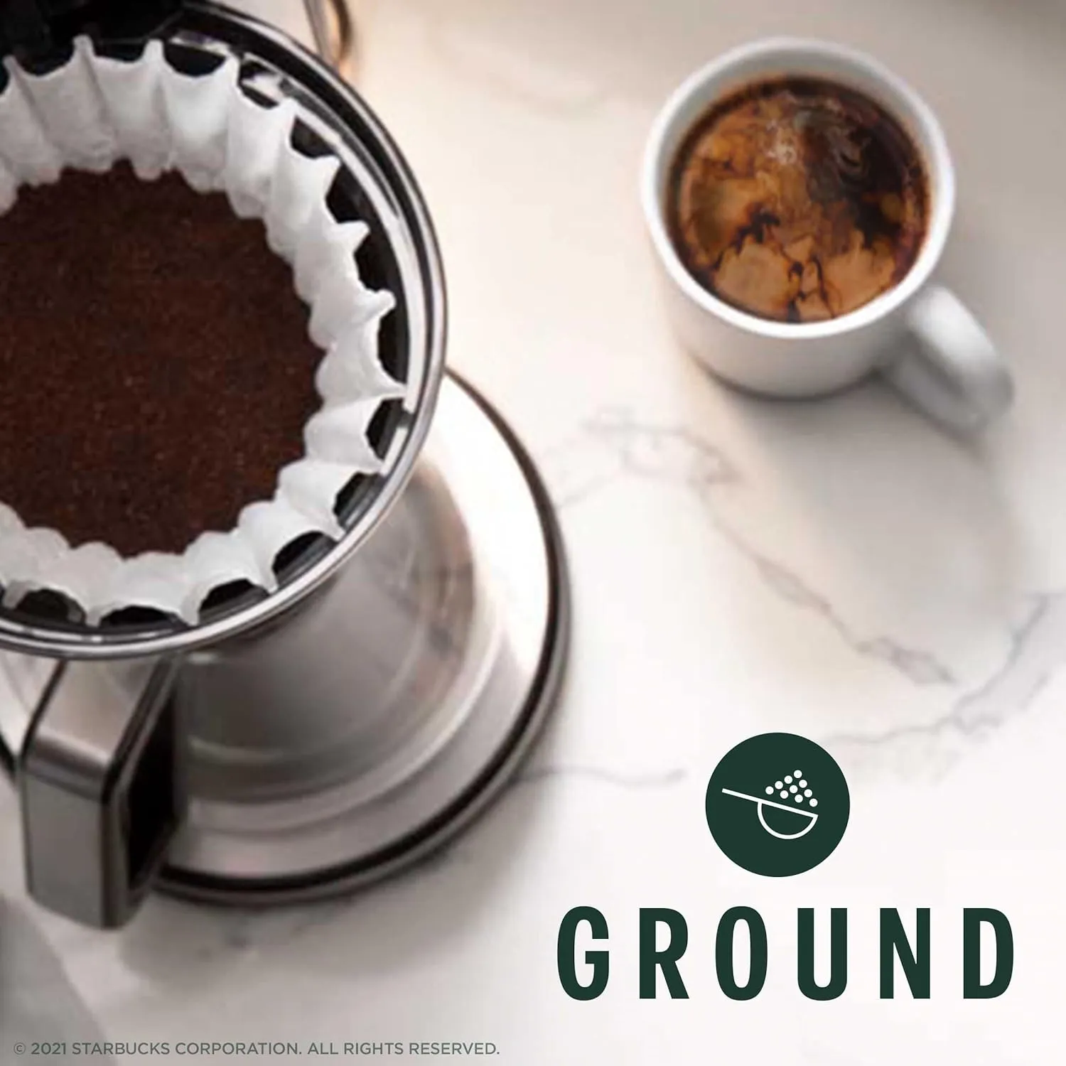 Starbucks Ground Coffee, Vanilla Flavored Coffee, Naturally Flavored, 100% Arabica, 6 bags (11 oz each)