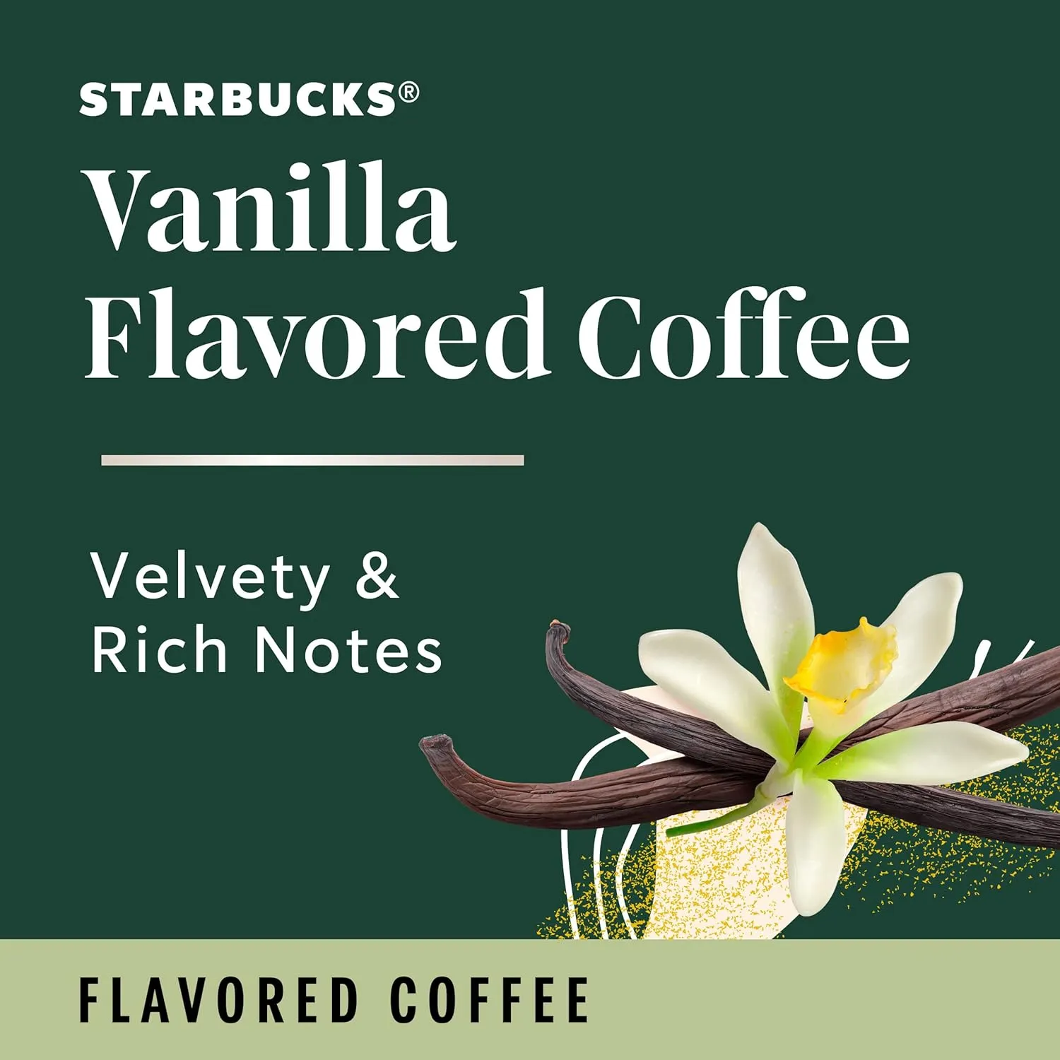 Starbucks Ground Coffee, Vanilla Flavored Coffee, Naturally Flavored, 100% Arabica, 6 bags (11 oz each)