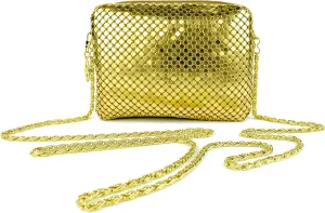 Stephanie Imports Luxuriant Soft Metallic Mesh Women's Shoulder Evening Purse