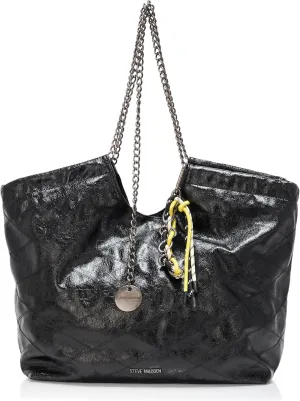 Steve Madden Bkenz Patent Quilted Tote