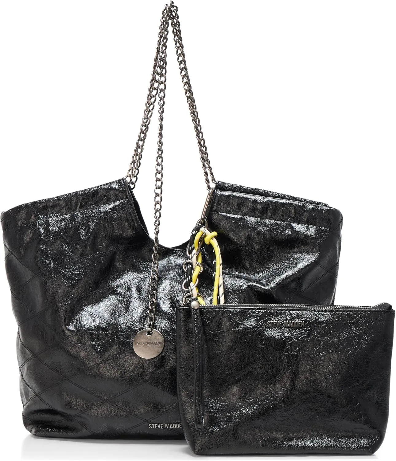 Steve Madden Bkenz Patent Quilted Tote