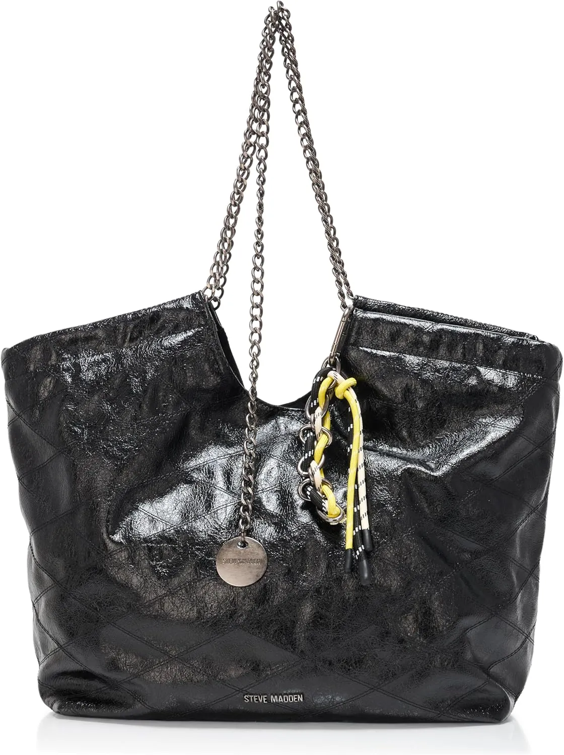 Steve Madden Bkenz Patent Quilted Tote