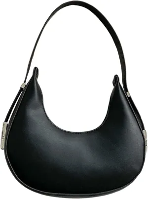 SweatyRocks Women's Snakeskin Embossed Hobo Bag Adjustable Strap Shoulder Handbag Solid Clutch Purse Round Bags