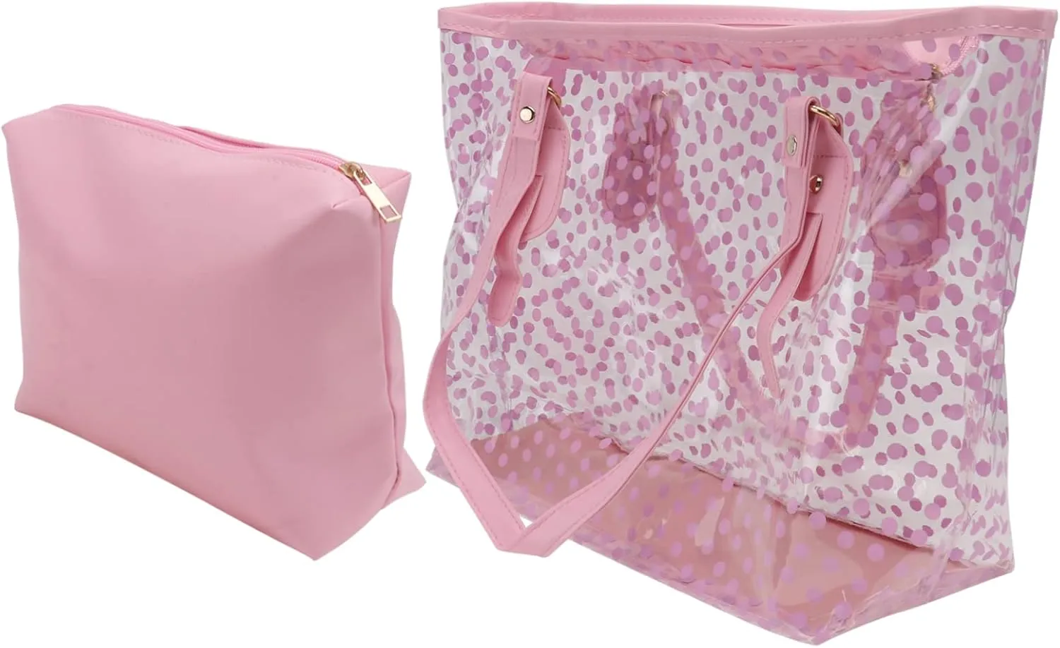 TENDYCOCO Jelly Beach Bag Tote for Women with Zipper Summer Beach Bags Clear Tote