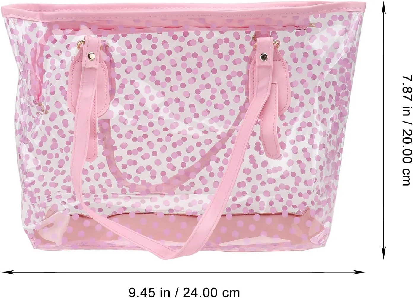 TENDYCOCO Jelly Beach Bag Tote for Women with Zipper Summer Beach Bags Clear Tote