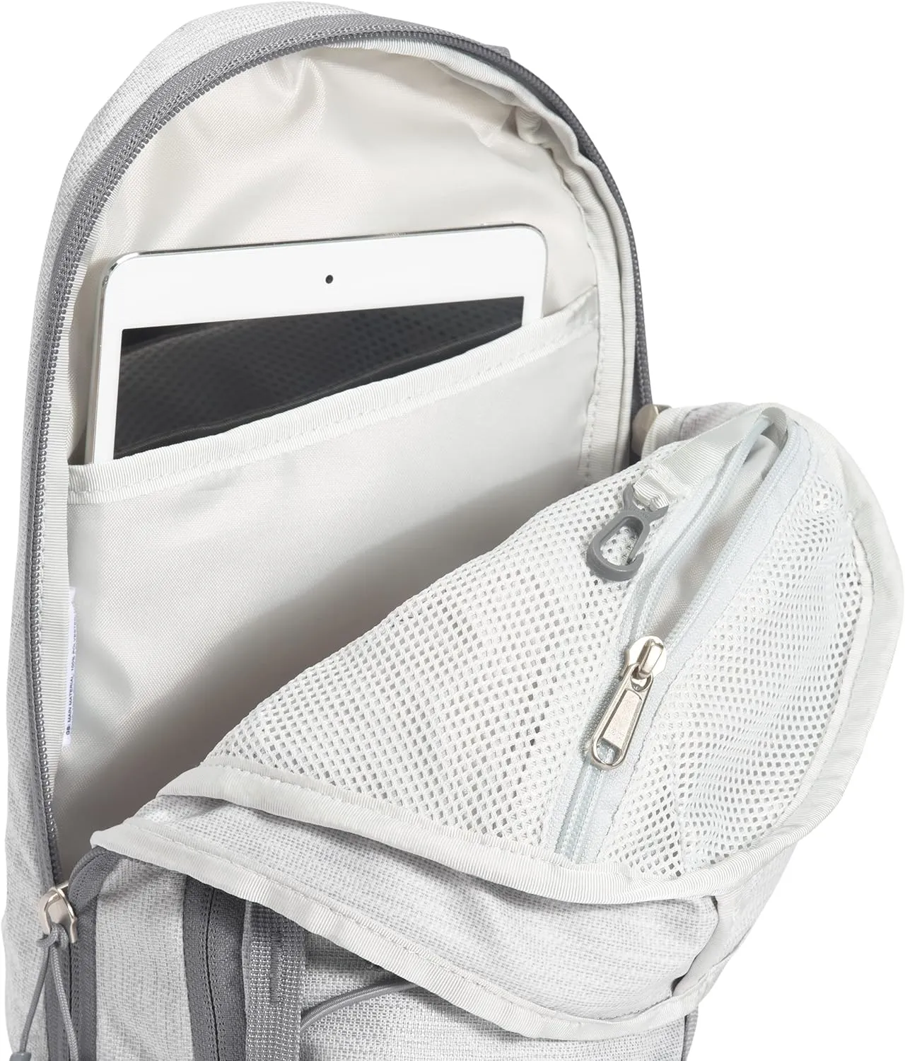 THE NORTH FACE Borealis Sling Bag, TNF White Metallic Mélange/Mid Grey, One Size