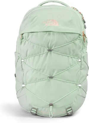 THE NORTH FACE Women's Borealis Luxe Commuter Laptop Backpack, Misty Sage/Burnt Coral Metallic, One Size